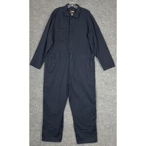 CQR Navy Blue Full Zip Long Sleeve Mechanic Coveralls Jumpsuit Work Wear Mens XL